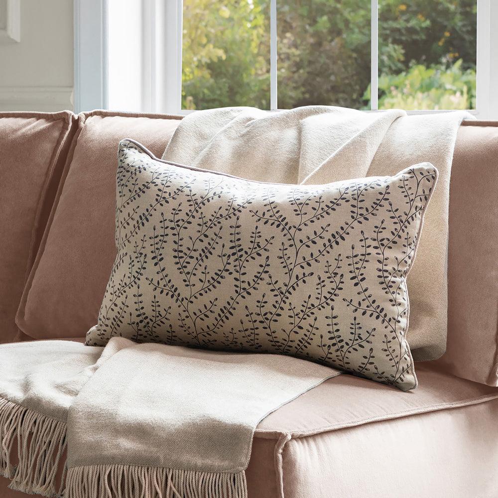 Sofa Cushions | Eden Printed Feather Cushion Onyx Bed Cushions Bed Cushions