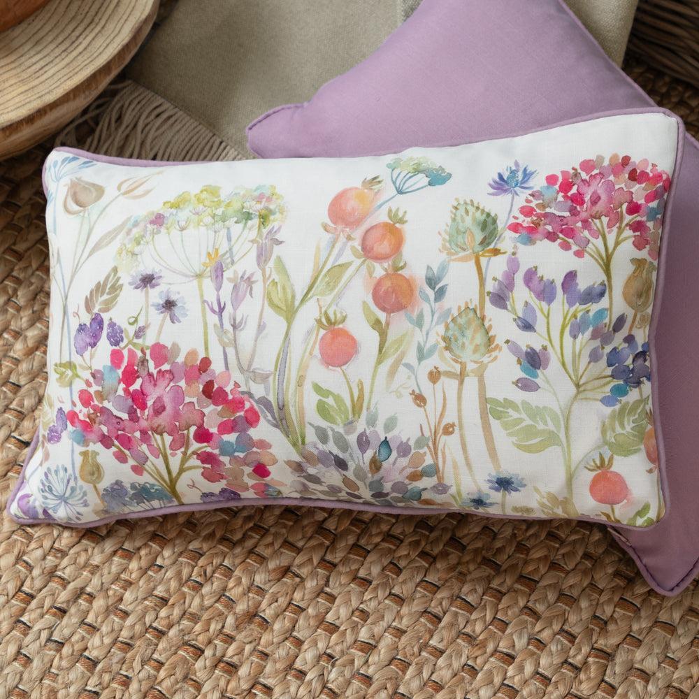 Sofa Cushions | Hedgerow Outdoor Cushion Pink/Green Bed Cushions Bed Cushions