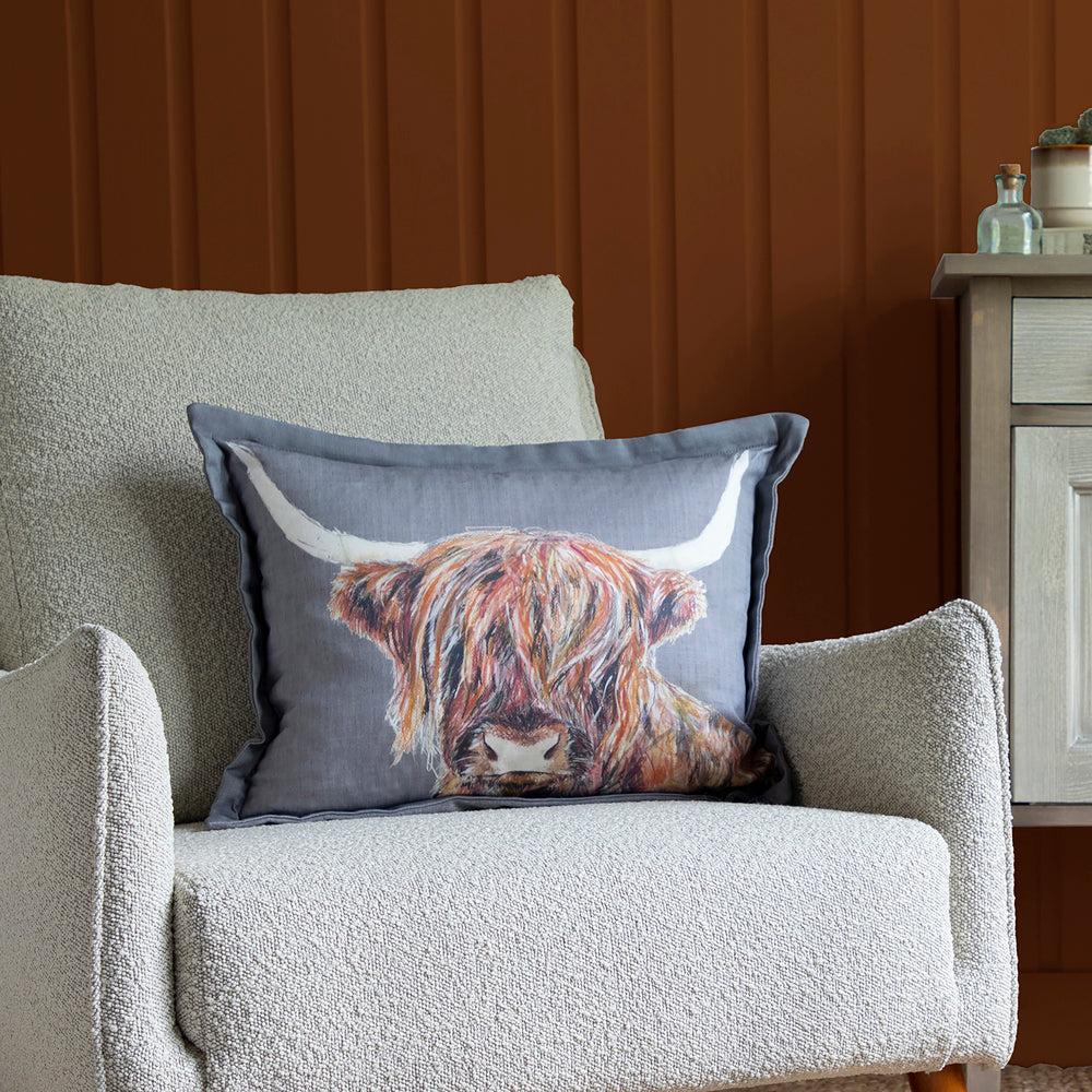 Sofa Cushions | Lachlan Printed Wool Cushion Amber Bed Cushions Amber