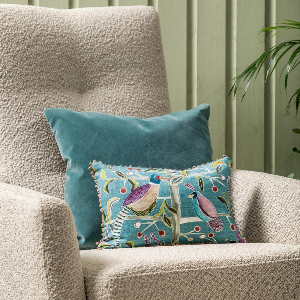 Sofa Cushions | Lossie Printed Feather Cushion Mineral Bed Cushions Bed Cushions