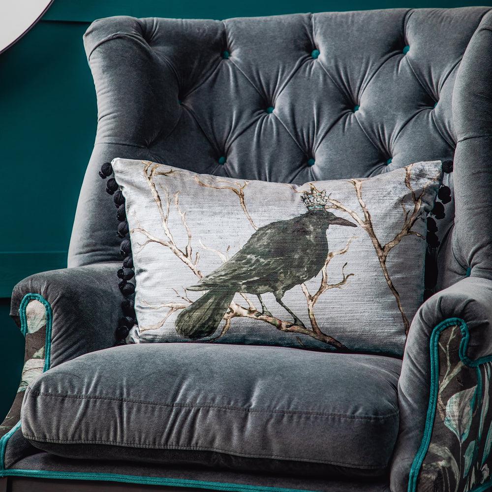 Sofa Cushions | Monarch Printed Feather Cushion Storm Bed Cushions Bed Cushions