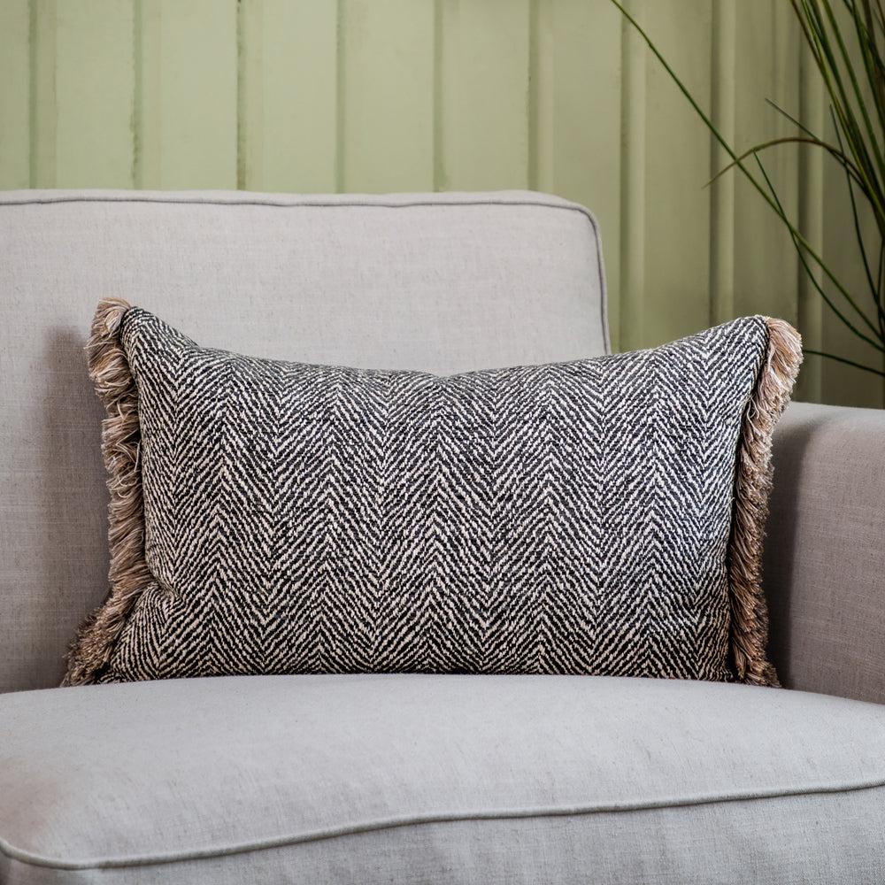 Sofa Cushions | Oryx Feather Cushion Charcoal Bed Cushions Bed Cushions