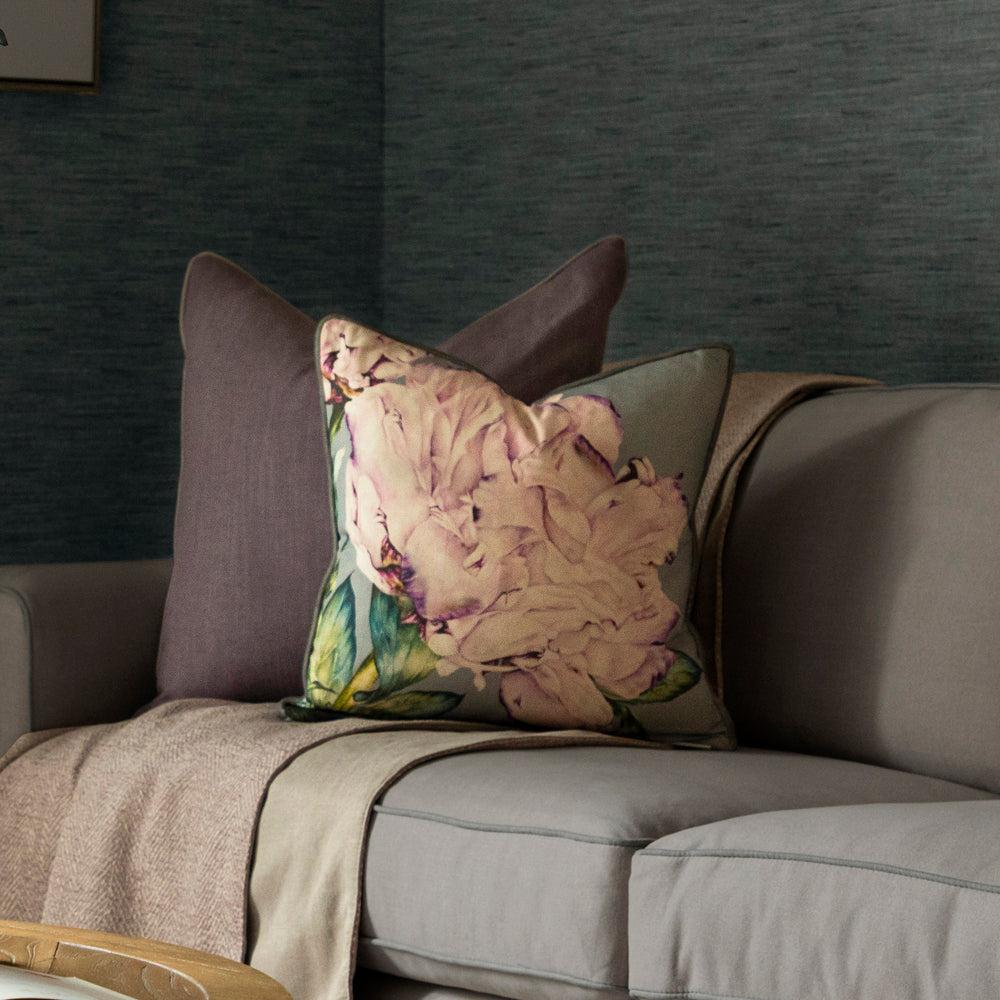 Sofa Cushions | Parcevall Printed Cushion Lavendar/Linen Bed Cushions Bed Cushions