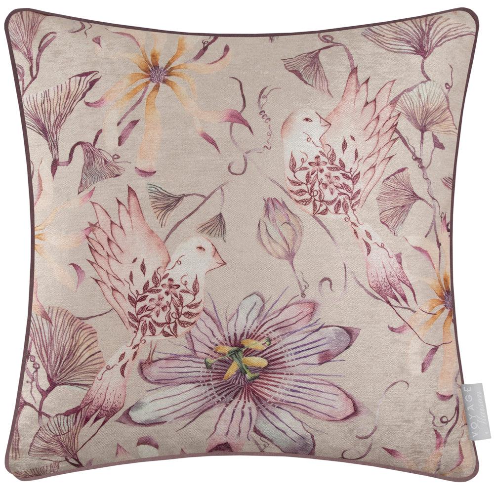 Sofa Cushions | Sybil Printed Piped Cushion Hyacinth Bed Cushions Bed Cushions