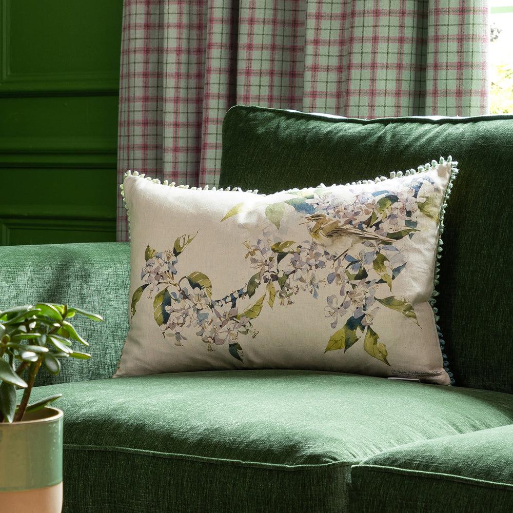 Sofa Cushions | Willow Warbler Printed Feather Cushion Apple Bed Cushions Apple