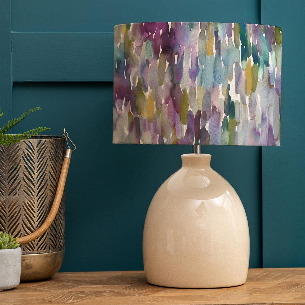 Table Lamps | Azima Eva & Leura Complete Table Lamp Cream/Indigo Lighting Cream