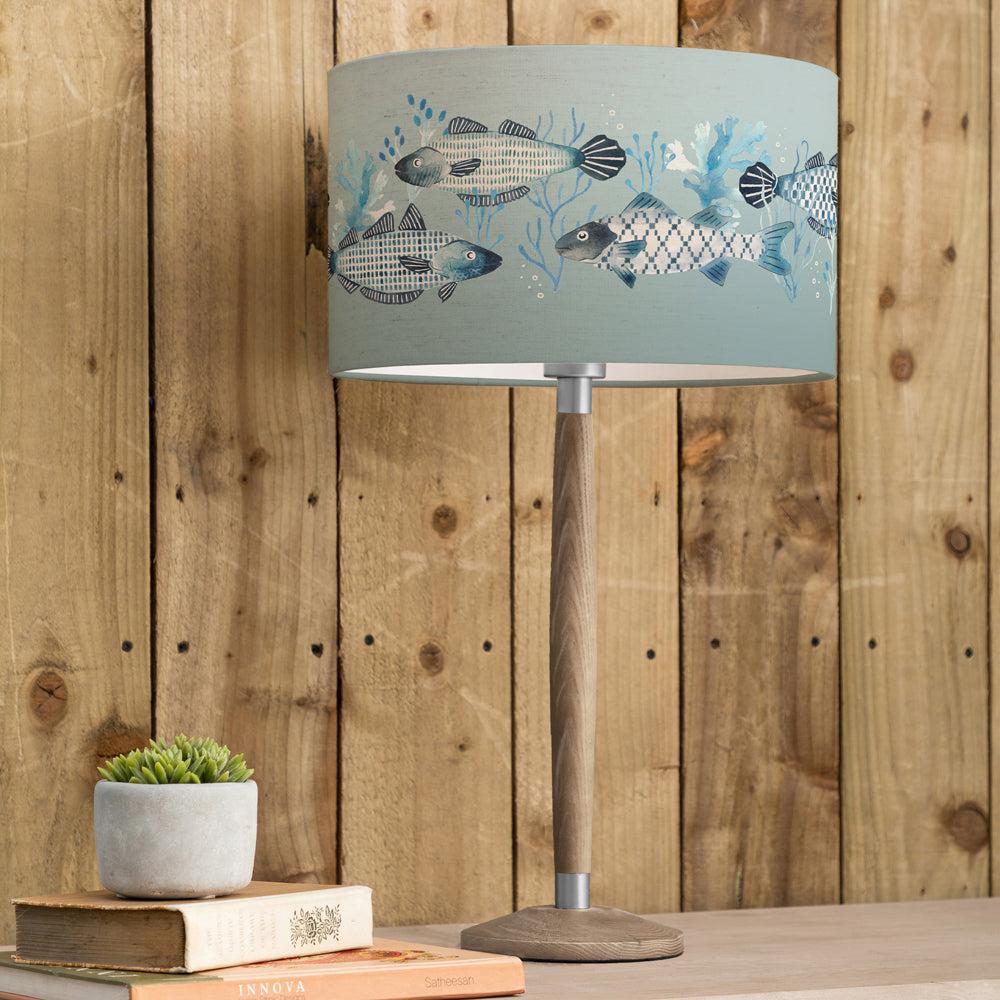 Table Lamps | Barbeau Eva & Solensis Complete Table Lamp Grey/Seafoam Lighting Grey