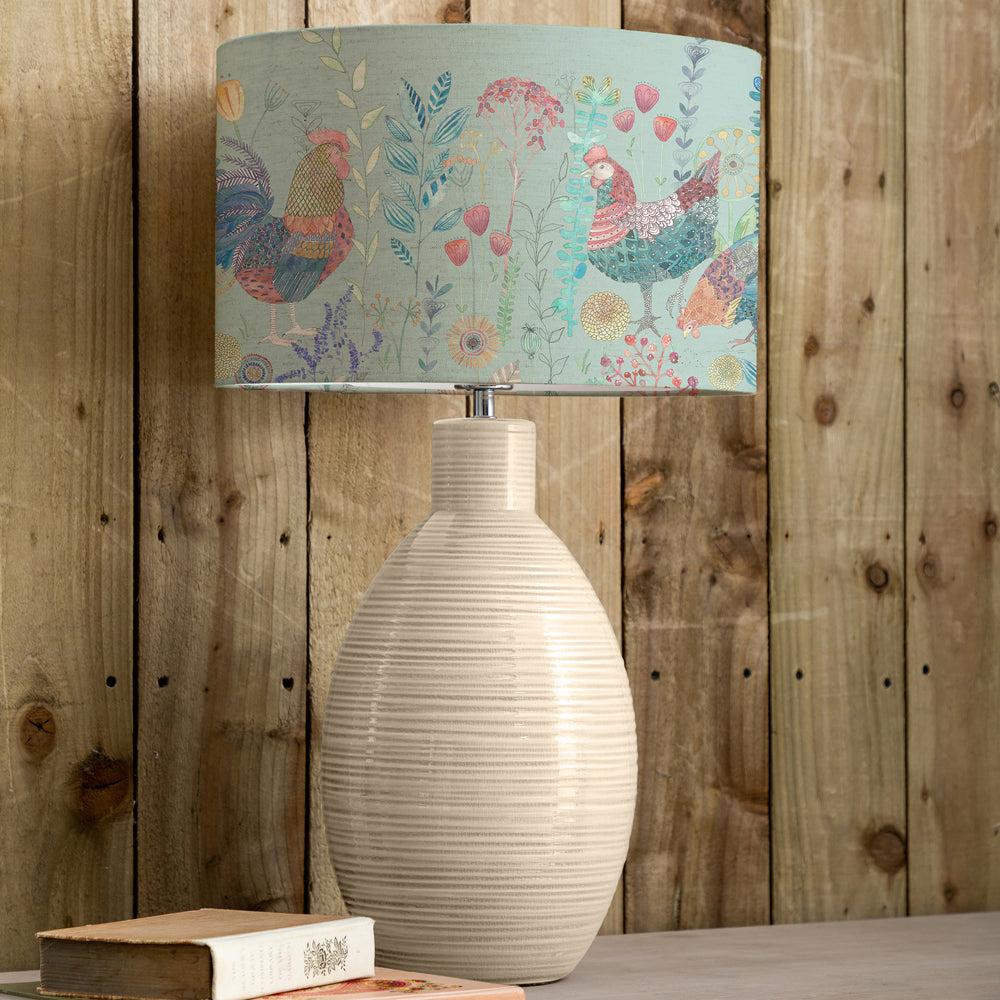 Table Lamps | Bilbury Flock Eva & Epona Complete Table Lamp Cream/Robins Egg Lighting Cream