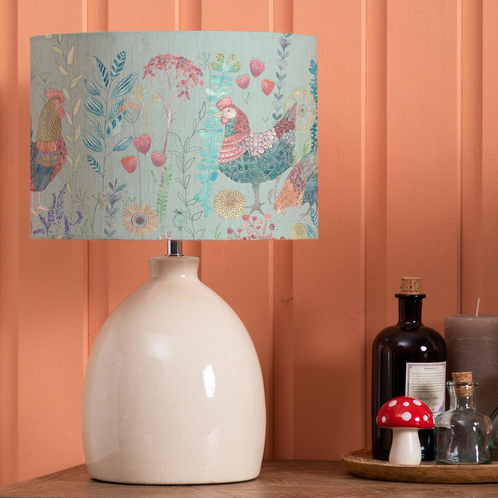 Table Lamps | Bilbury Flock Eva & Leura Complete Table Lamp Cream/Robins Egg Lighting Cream