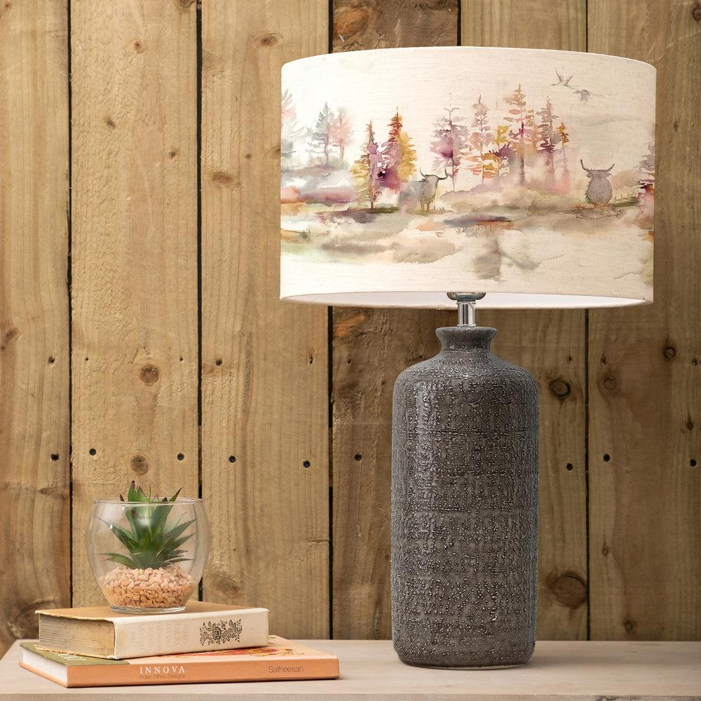 Table Lamps | Caledonian Forest Eva & Inopia Complete Table Lamp Grey/Linen Lighting Grey