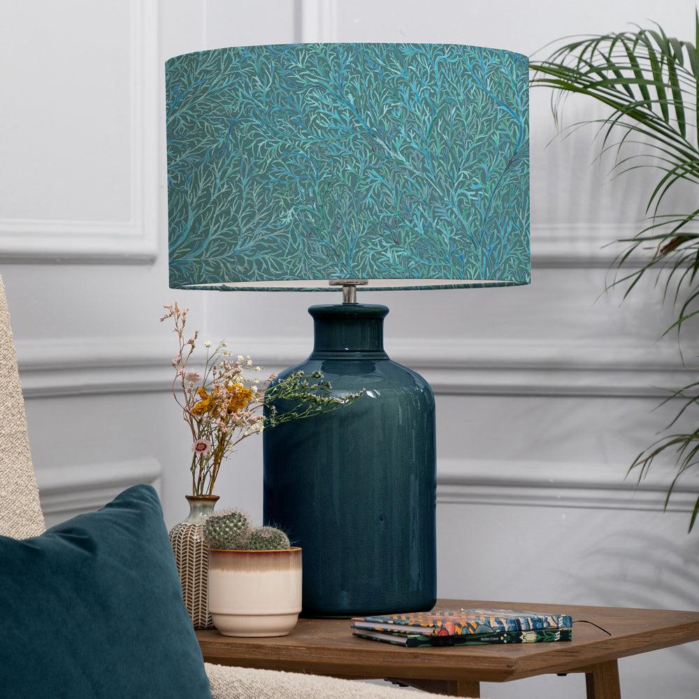 Table Lamps | Coressa Eva & Elspeth Complete Table Lamp Teal Lighting Table Lamps