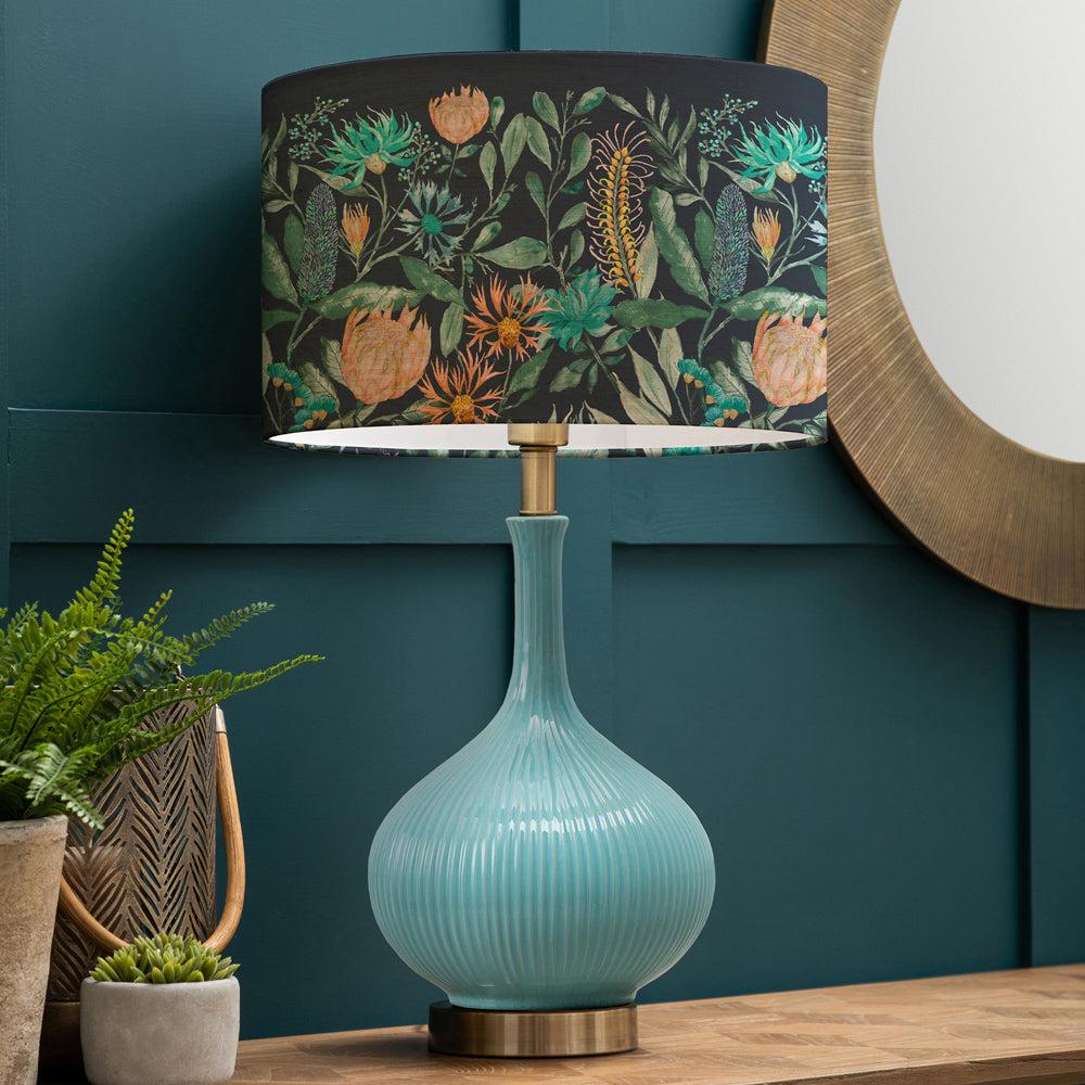 Table Lamps | Fortazela Eva & Ursula Complete Table Lamp Aqua/Sapphire Lighting Aqua