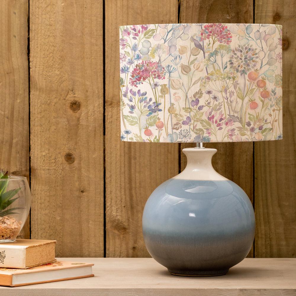 Table Lamps | Hedgerow Eva & Neso Complete Table Lamp Sky/Linen Lighting Linen