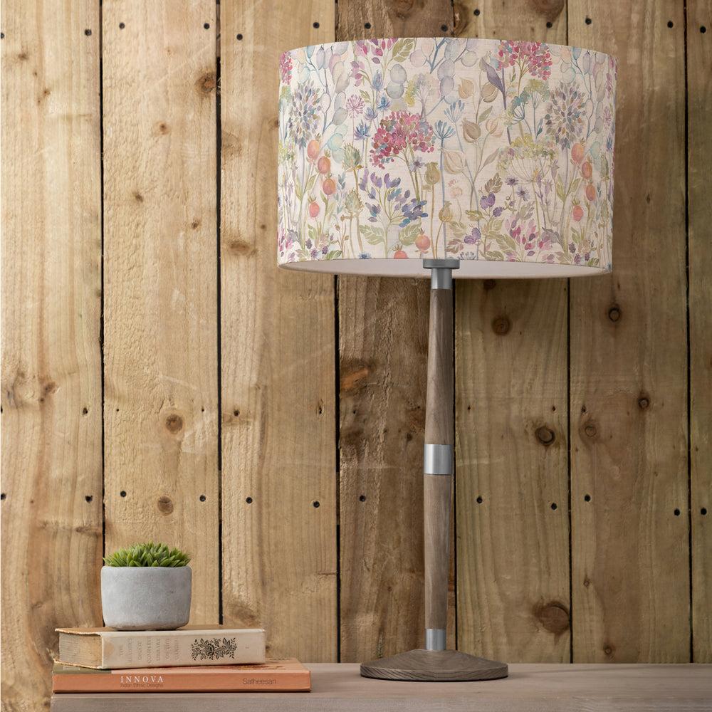 Table Lamps | Hedgerow Eva & Solensis Complete Table Lamp Grey/Linen Lighting Grey