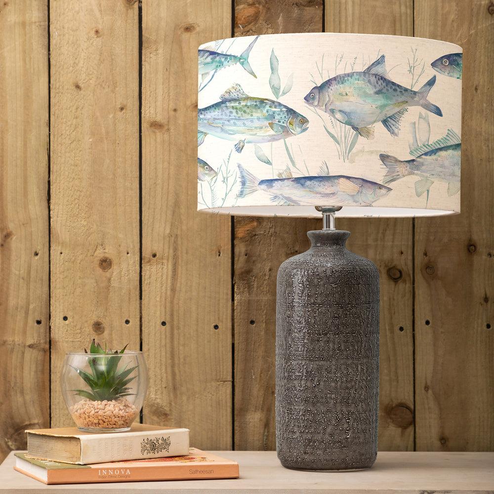 Table Lamps | Ives Waters Eva & Inopia Complete Table Lamp Grey/Marine Lighting Grey