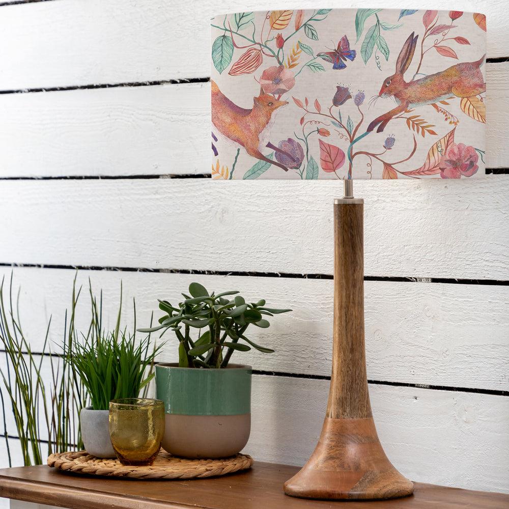 Table Lamps | Leaping Into The Fauna Eva & Kinross Complete Table Lamp Mango/Linen Lighting Linen