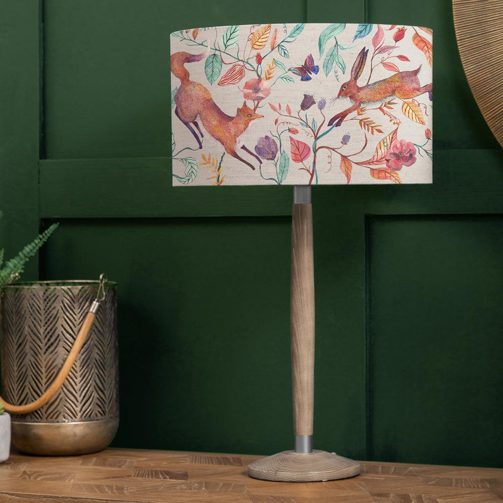 Table Lamps | Leaping Into The Fauna Eva & Solensis Complete Table Lamp Grey/Linen Lighting Grey