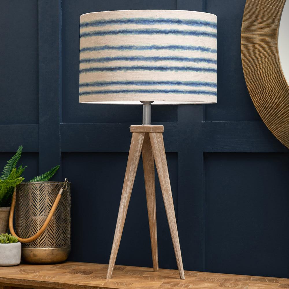 Table Lamps | Merella Eva & Aratus Complete Table Lamp Grey/Cobalt Lighting Cobalt