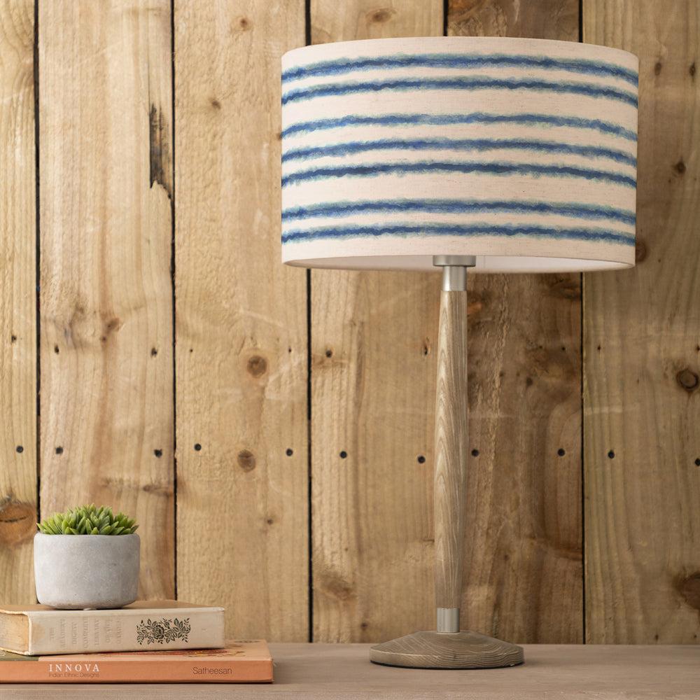 Table Lamps | Merella Eva & Solensis Complete Table Lamp Grey/Cobalt Lighting Cobalt