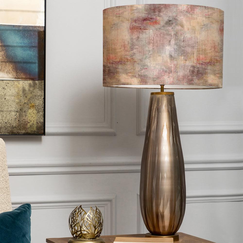 Table Lamps | Monet Eva & Minerva Complete Table Lamp Glass/Amber Lighting Amber