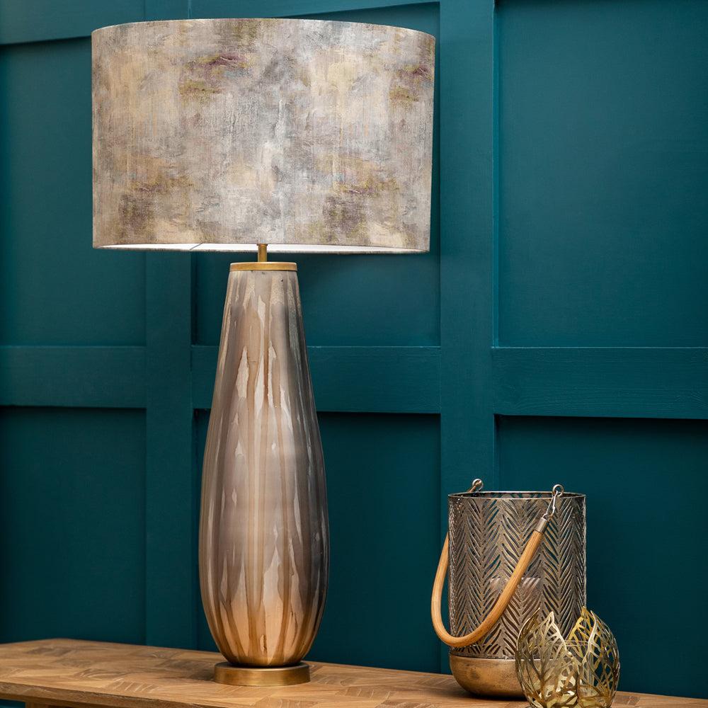 Table Lamps | Monet Eva & Minerva Complete Table Lamp Glass/Ironstone Lighting Glass