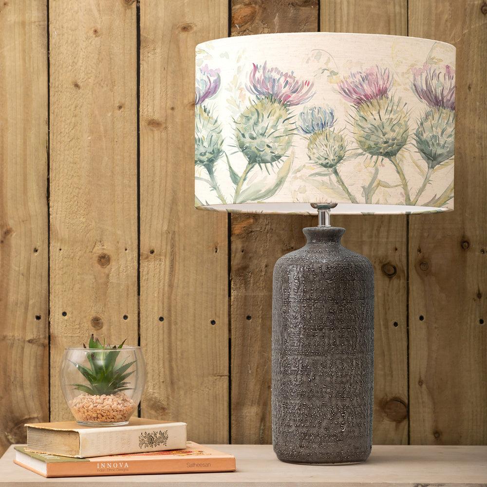 Table Lamps | Thistle Glen Eva & Inopia Complete Table Lamp Grey/Linen Lighting Grey