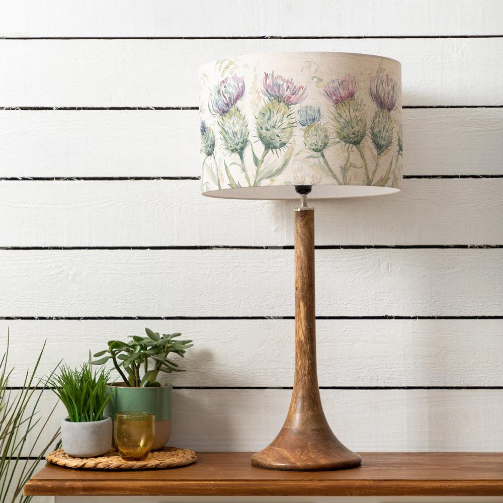 Table Lamps | Thistle Glen Eva & Kinross Complete Table Lamp Mango/Linen Lighting Linen