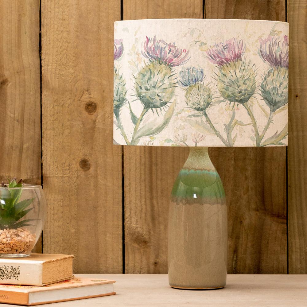 Table Lamps | Thistle Glen Eva & Narvi Complete Table Lamp Jade/Linen Lighting Jade