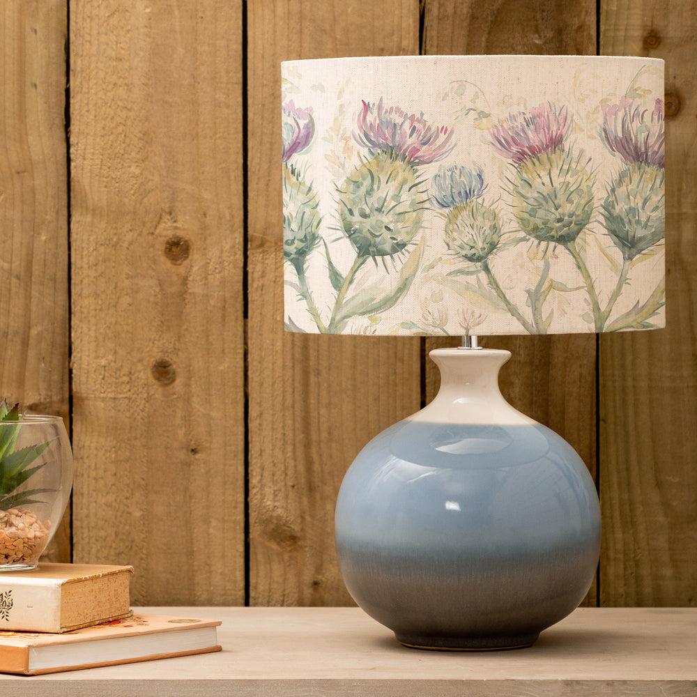 Table Lamps | Thistle Glen Eva & Neso Complete Table Lamp Sky/Linen Lighting Linen