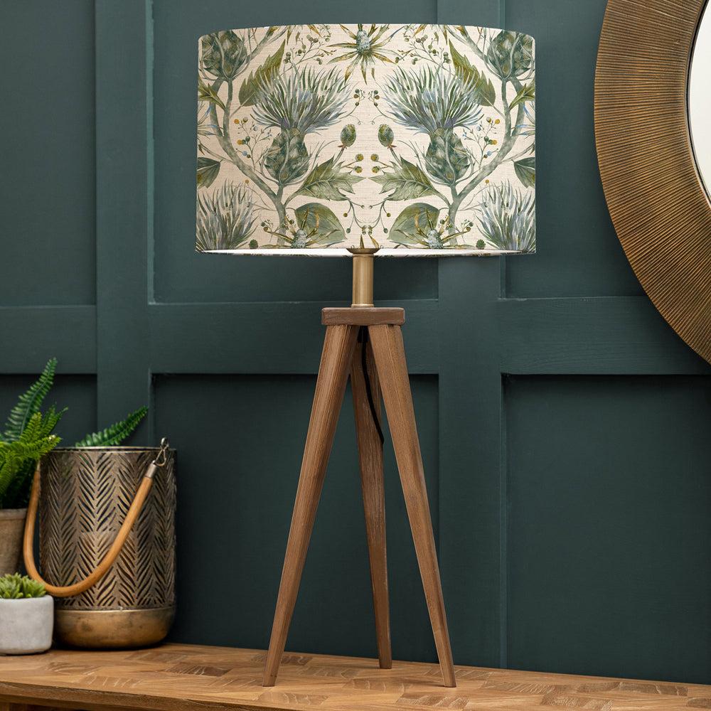 Table Lamps | Varys Eva & Aratus Complete Table Lamp Nut/Lichen Linen Lighting Lichen Linen