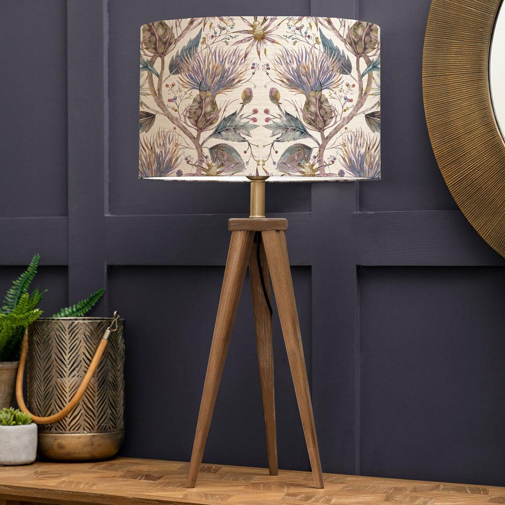 Table Lamps | Varys Eva & Aratus Complete Table Lamp Nut/Pastel Linen Lighting Nut