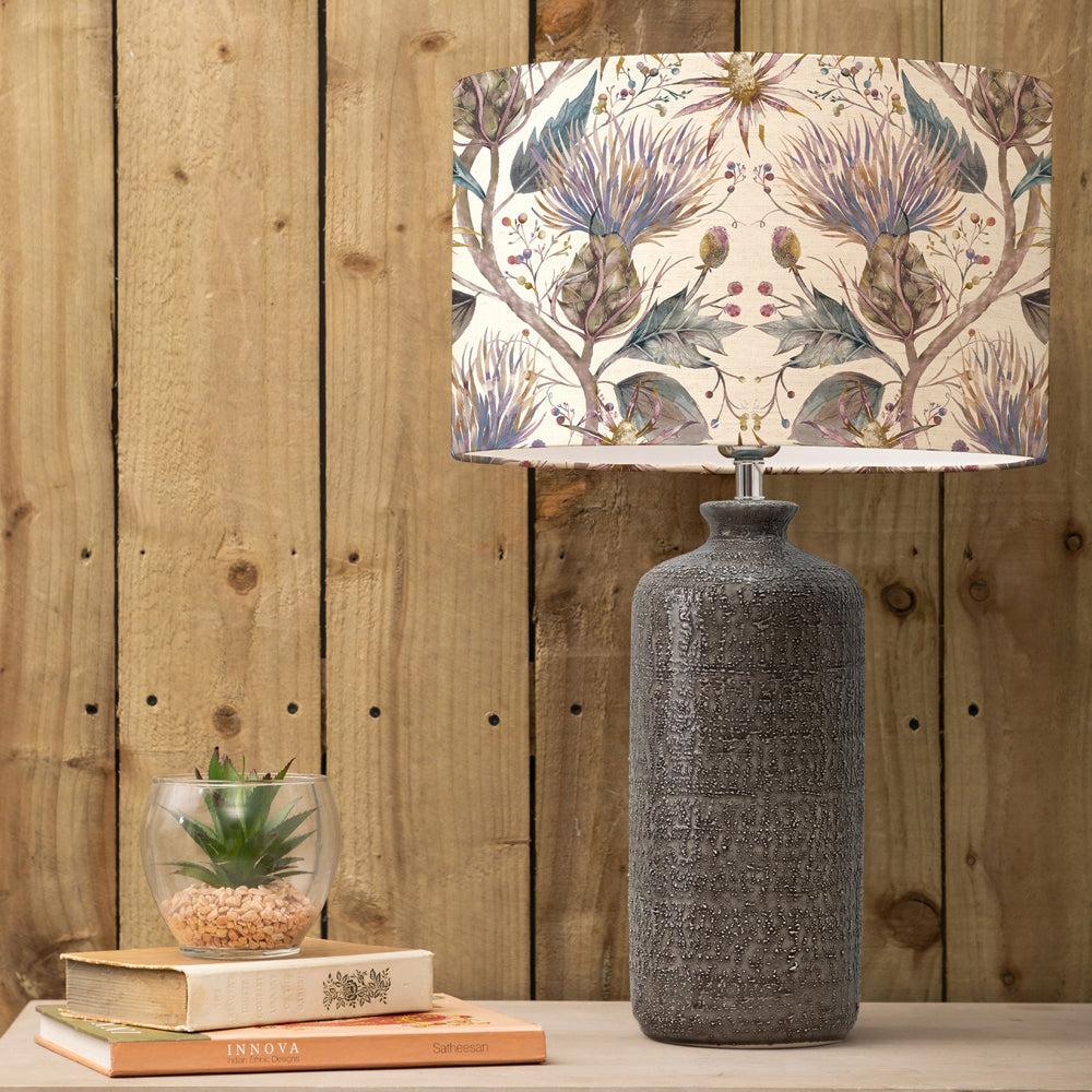 Table Lamps | Varys Eva & Inopia Complete Table Lamp Grey/Pastel Linen Lighting Grey