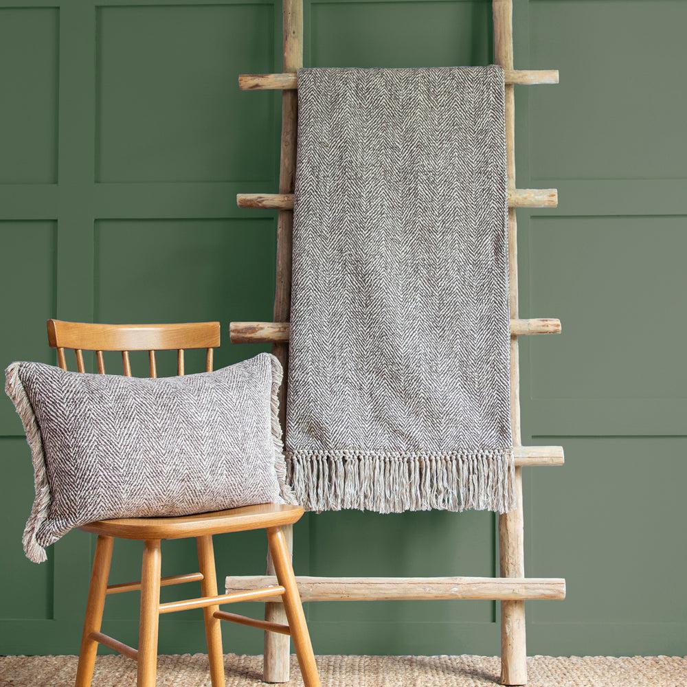 Throws | Oryx Woven Throw Slate Home Decor Slate