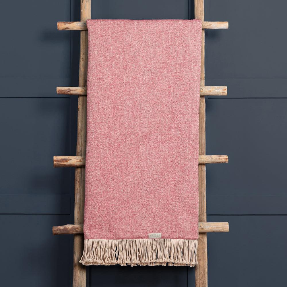 Throws | Selkirk Woven Throw Rosehip Home Decor Rosehip