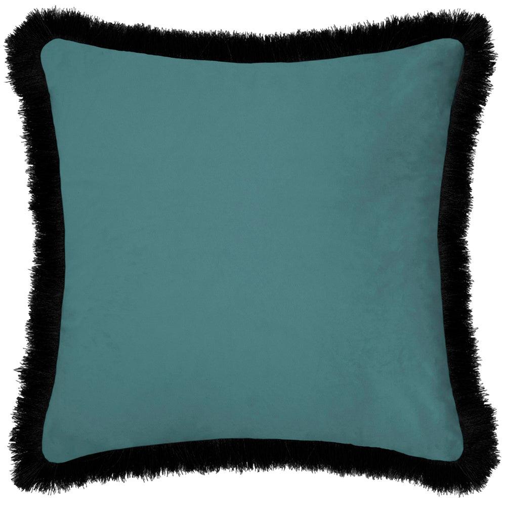 Velvet Cushions | Loreto Velvet Feather Cushion Aqua Cushions Aqua