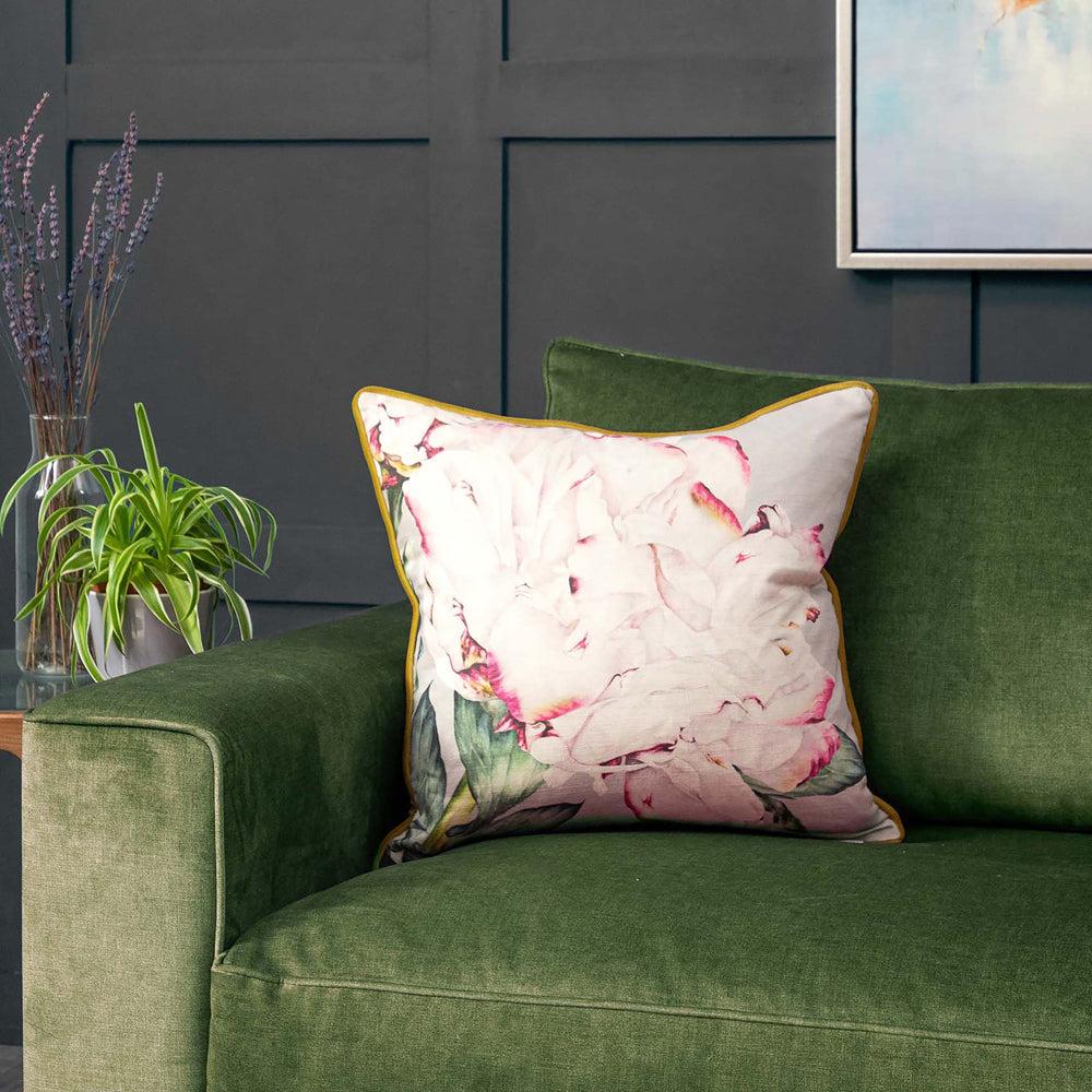 Velvet Cushions | Parcevall Printed Feather Cushion Fuchsia Cushions Fuchsia