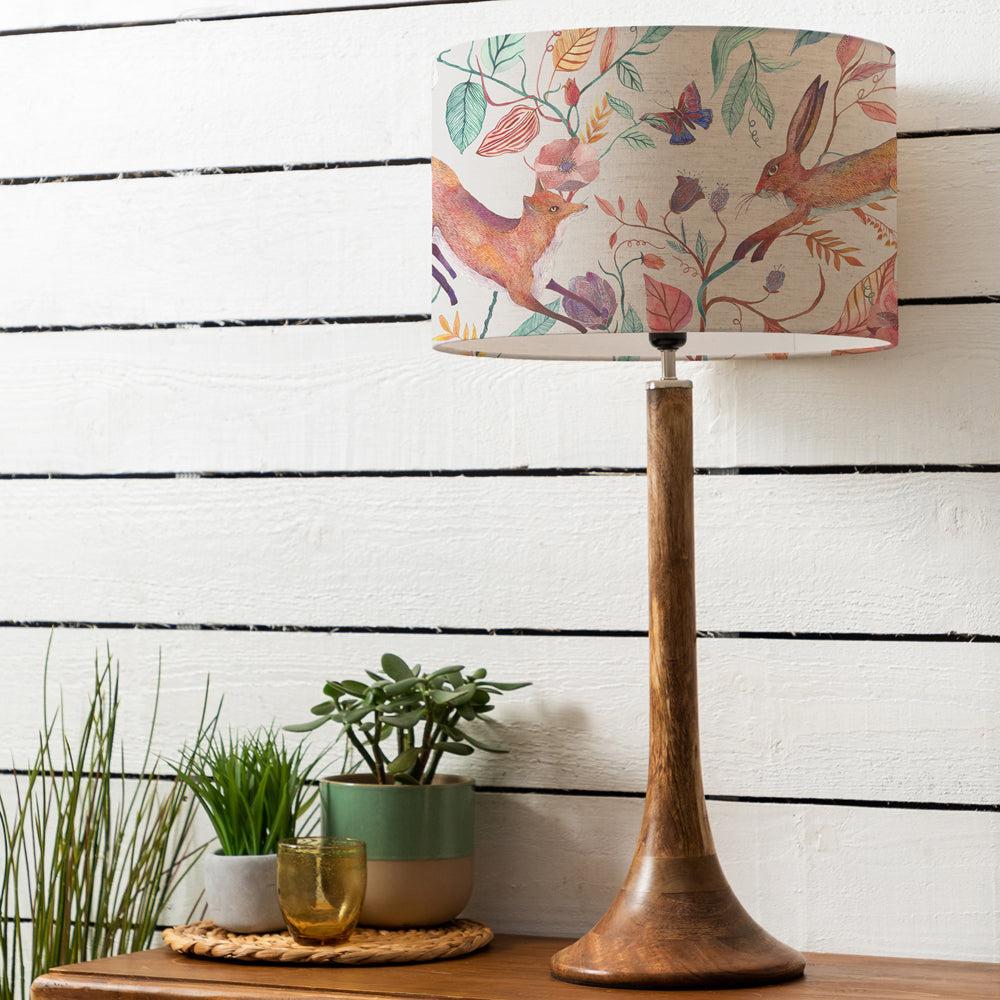 Table Lamps | Leaping Into The Fauna Eva & Kinross Complete Table Lamp Mango/Linen Lighting Linen