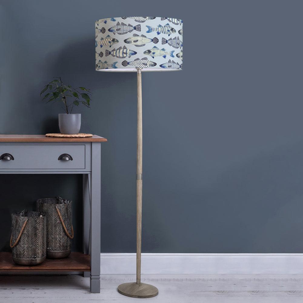 Floor Lamps | Cove Eva & Solensis Complete Floor Lamp Grey/Cobalt Floor Lamps Cobalt