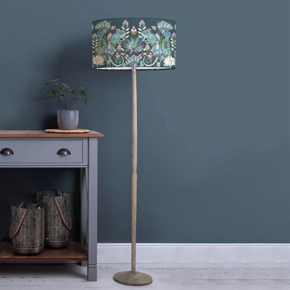 Floor Lamps | Osawi Eva & Solensis Complete Floor Lamp Grey/Emerald Floor Lamps Emerald