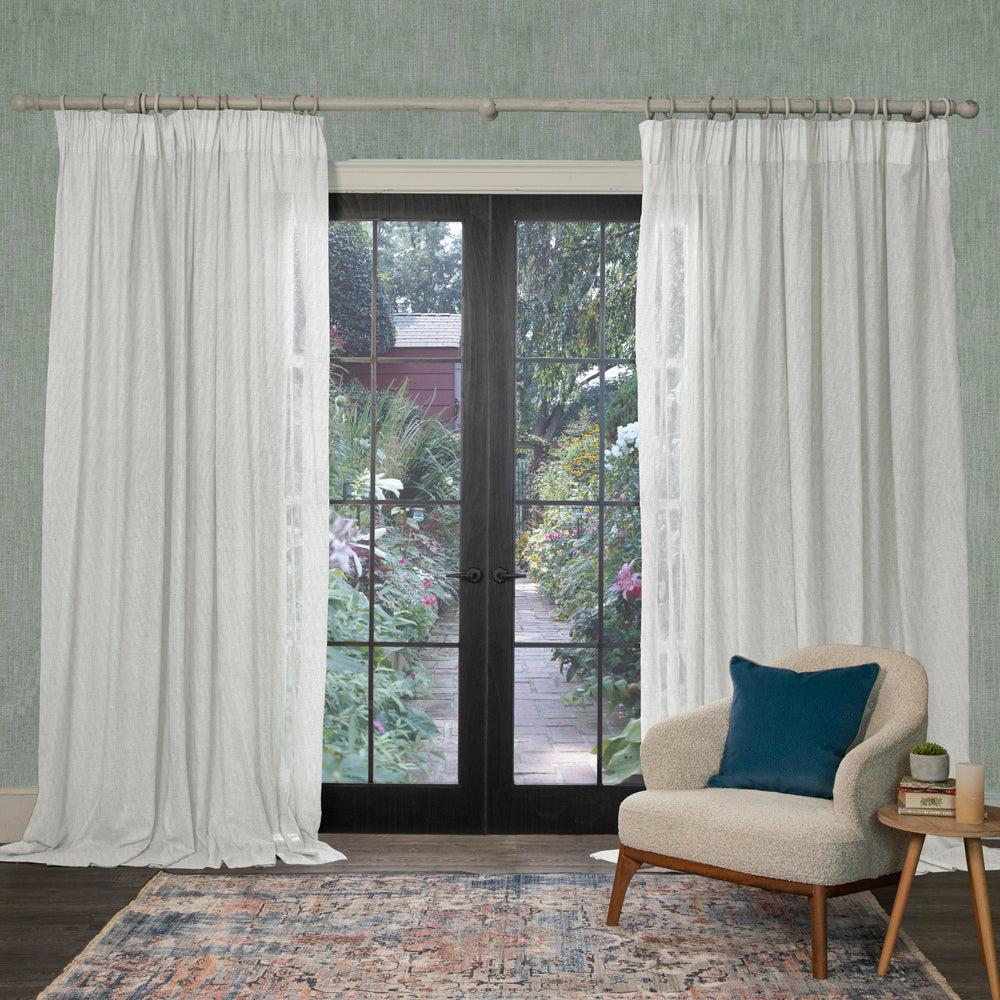 Curtains | Focus Sheer Woven Pencil Pleat Curtains Snow Curtains Curtains