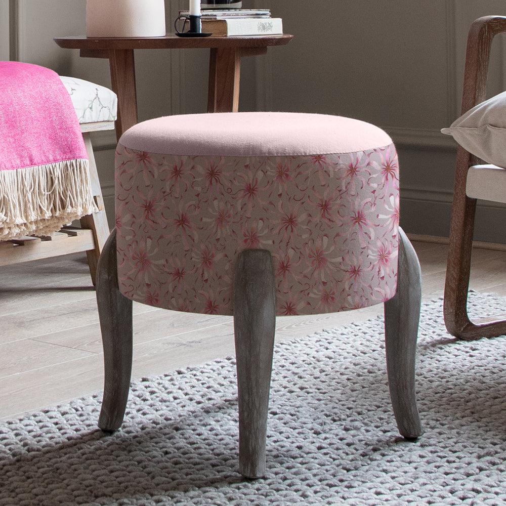 Footstools | Lilian Printed Finn Footstool Posy Footstools Footstools