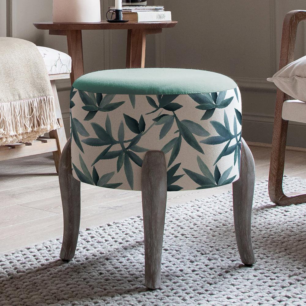 Footstools | Silverwood Printed Finn Footstool River Footstools Footstools