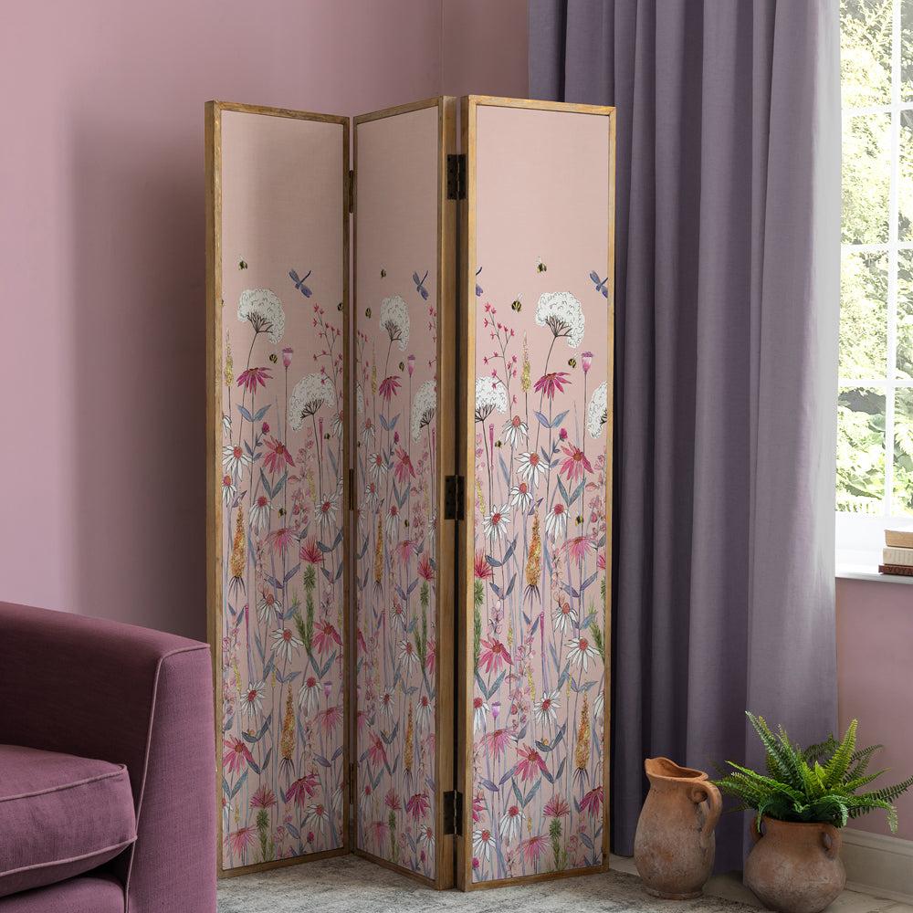 Room Dividers | Hermione Solid Wood Room Divider Blush Furniture Blush