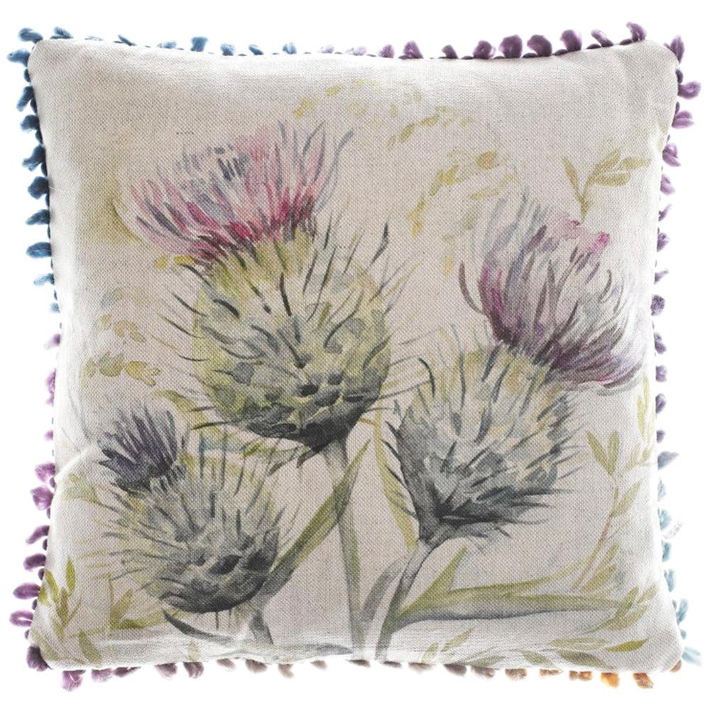 Sofa Cushions | Thistle Glen Printed Feather Cushion Natural Bed Cushions Bed Cushions