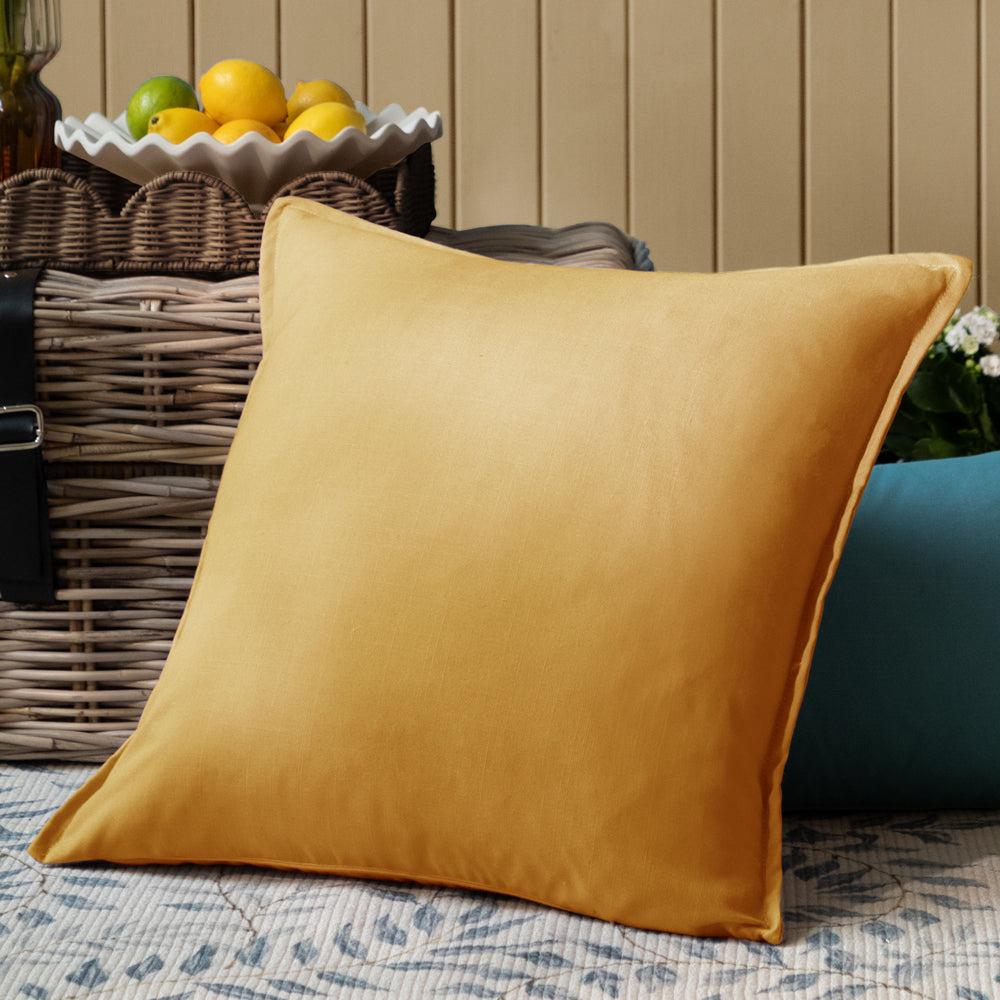 Bed Cushions | Alfresco Outdoor Square Oxford Cushion Ochre Bed Cushions Bed Cushions