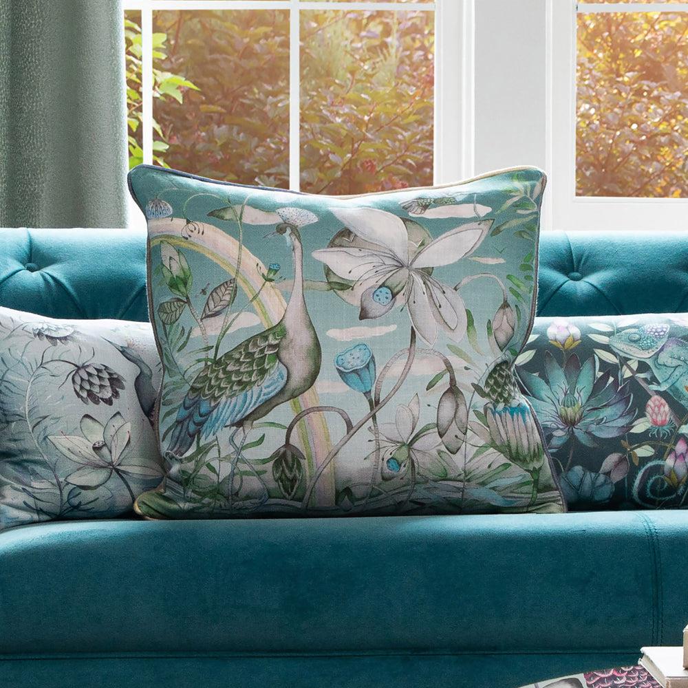 Sofa Cushions | Luan Printed Feather Cushion Emerald Bed Cushions Bed Cushions